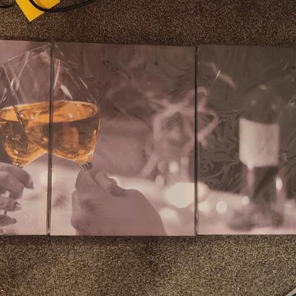 Set of 3 Wine Art Canvases